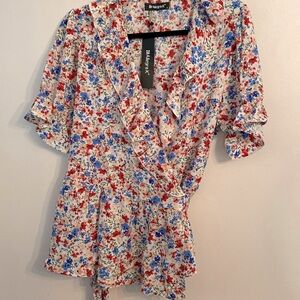 Allegra K Floral Top, Size: Large, NWT